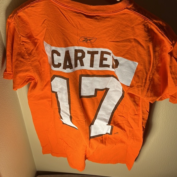 NHL Men’s Flyers Carter 17 Stanley Cup Finals 2010 Jersey Tee Color Orange - Picture 4 of 5